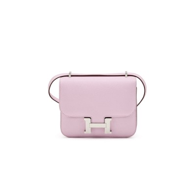 HERMES MASTER CONSTANCE 18 MAUVE PALE EPSOM PALLADIUM HARDWARE (19*15*4cm)